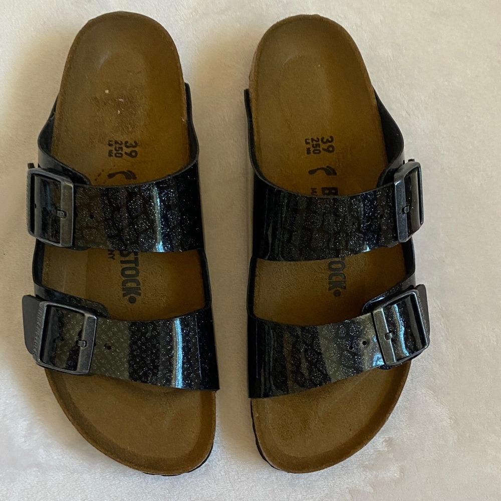Birkenstock Black Glossy Sandals - Picture 2 of 6